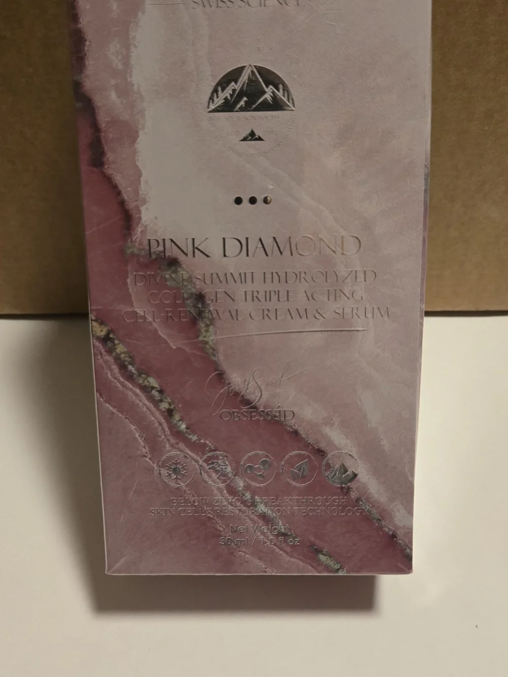 Below Zero Pink Diamond Hydrating Facial Serum 30mL New Sealed